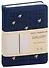 Записная книжка А6 80л кл. "GALLERY. Ночной" иск.кожа с поролоном, термотиснение, ляссе, скругл.углы, инд.уп. - 0