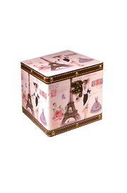 Сувенир, Сяо Лун Трейд, Шкатулка винтаж с замком "Париж" 12*12*8,5см