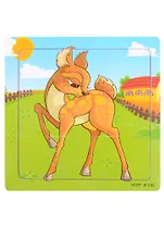 Развивающая рамка "Олененок", дерево