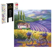 Набор для творчества. Алмазная мозаика на подрамнике "Лавандовый прованс", 30 х 30 см