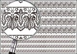 Пленка (2107/00000001396) Freedecor с изображен. для светлых поверхностей Бордюр Черно-белое кружево №10 (НГ)
