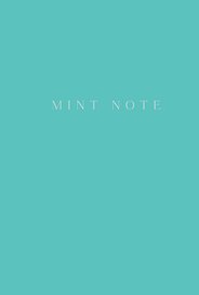 Mint Note. Стильный блокнот с "мятными" страницами