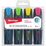 Текстовыделители Berlingo, Textline HL300, 4 цвета 1-5 мм