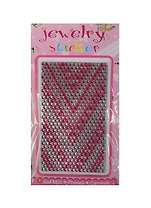 Набор д/творчества Стразы литые для телефона на картонке Jewelry sticker (1461-1/29) (бело-розовый зигзаг)