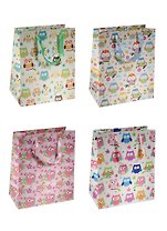 Пакет подарочный бумажный А4 26*32*12.5 "Cовы. Owls mini", дет., мат. ламинат, Kairui