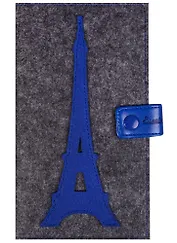 Обложка-органайзер для путешествий фетр графит+синий, сариф синий, 2 отд., карманы, Escalada