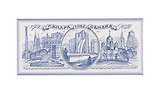 Магнит металлический пл. с синим рисунком "Самара" (02-2-55)