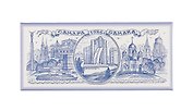 Магнит металлический пл. с синим рисунком "Самара" (02-2-55)