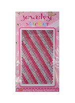 Набор д/творчества Стразы литые д/телефона Jewelry sticker косая розовая полоска 1461-1/6