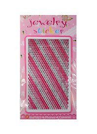 Набор д/творчества Стразы литые д/телефона Jewelry sticker косая розовая полоска 1461-1/6