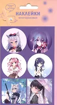 Наклейки Аниме Девушки цветные для гаджетов (9х13см) (винил) (упаковка) (подвес)