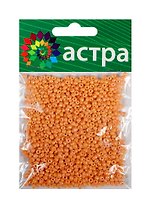 Набор д/творчества АСТРА Бисер 11/0 20гр 410 оранжевый/непрозр.радужный