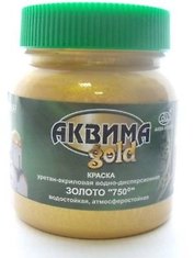 АКВА-КОЛОР Краска Аквима Golg уретан-акриловая "золото750" объем 200гр, 250мл