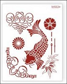 Трафарет пластиковый многоразовый Карп (20х25) (Л033)