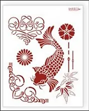 Трафарет пластиковый многоразовый Карп (20х25) (Л033)