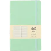 Книга для записей А5 96л лин. "Joy Book. Снежная мята" иск.кожа, тв.переплет, ляссе, резинка, инд.уп.