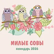 Милые совы. Календарь настенный на 2026 год (300х300 мм)