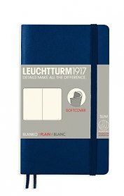 Записная книжка A6, 61 лист, нелинованная "Classic", мягкая обложка, синий неви, Leuchtturm1917