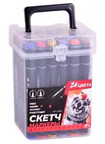 Маркеры для скетчинга двухсторонние Fenix-Art, 24 цвета