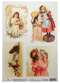 Декупажная карта Милые котята (HY501148) (21х30см)