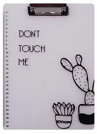 Планшет «Don't touch me», А4, пластик, в ассортименте