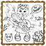 Набор для создания игрушки из фетра и раскраска "Кошечка Звезда" (высота 16,5 см) - 2