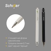 Гелевая ручка черная 0,7 мм, Techno, Schiller, в ассортименте - 1