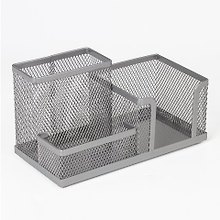 Подставка для бумаг и писем. металлическая. 3 секции. 102х186х95 мм. серебро. Germanium. -Китай: B 231987 208449, BRAUBERG