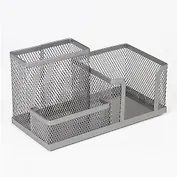 Подставка для бумаг и писем. металлическая. 3 секции. 102х186х95 мм. серебро. Germanium. -Китай: B 231987 208449, BRAUBERG