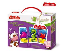 Пазл «Собери в группы» 3 элемента, макси тройные, Maхi Baby Toys