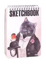 Скетчбук 185*250 120л "BV" бел.внутр.блок., 60г/м2, спираль, ассорти, Bruno Visconti