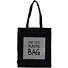 Сумка-шоппер One less plastic bag (светоотражающая) черная, текстиль 40см.*35см. - 0
