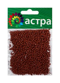 Набор д/творчества АСТРА Бисер 11/0 20гр 46 коричневый/непрозрачный