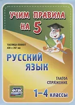 Русский язык. Глагол. Спряжение. 1-4 классы Таблица-плакат