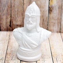 Бюст "А. Невского" белый (12 см х 10 см) Т-0382