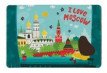 Магнит Москва Успенский собор и Кремль (картон) (рисунок) (6х9) (Magniart)