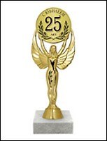 Статуэтка наградная С юбилеем 25 лет (SVN02-003) (19,5см)