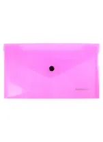 Папка-конверт С6 на кпопке, пластик, ассорти