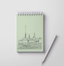 Блокнот Петропавловская крепость, А5 (15*21 см), обложка картон, листы - бумага