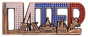 Магнит буквы эмаль СПб, цв.медь
