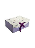 Коробка подарочная "Lavender" 24.3*16.5*9 прямоугольная, магнит, декор.бант, картон, Вейксинг