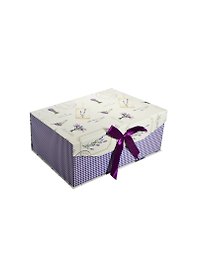 Коробка подарочная "Lavender" 24.3*16.5*9 прямоугольная, магнит, декор.бант, картон, Вейксинг