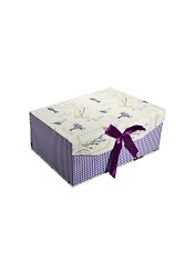 Коробка подарочная "Lavender" 24.3*16.5*9 прямоугольная, магнит, декор.бант, картон, Вейксинг