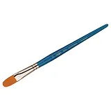 Кисть художественная №14 "Галерея", синтетика, плоскоовальная, короткая ручка, Гамма