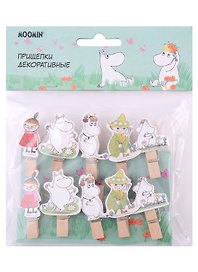 Прищепки декоративные «Муми-тролль с друзьями», 10 штук, MOOMIN