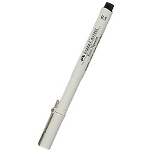 Капиллярная ручка чёрная 0,5 мм, Ecco Pigment, Faber-Castell