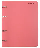 Тетрадь на кольцах в клетку Listoff, "Коралловая тетрадь", 80 листов