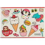 Альбом для рисования Unnika, "Модные наклейки", А4, 40 листов, на скрепке