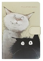 Книга для записей «Чувиляева. Коты. Дуэт», А5, 112 листов, с магнитной застежкой, Be positive