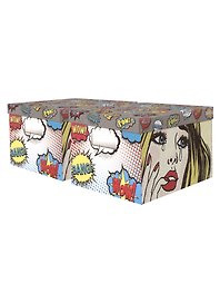 Короб L"Comics vibe" 20*26*35см, кашированный трехслойный гофро картон. Набор 2 шт.